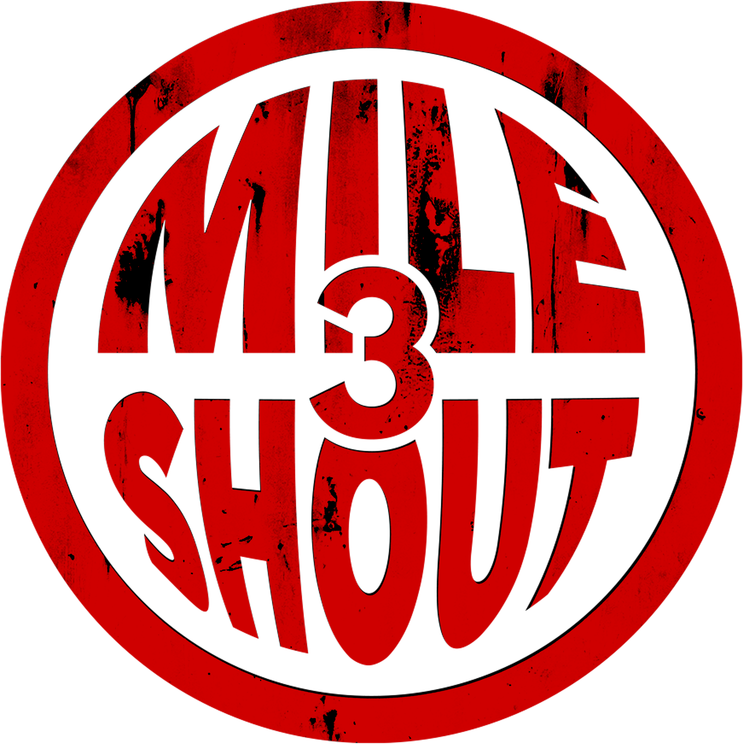 3 Mile Shout Logo in Red
